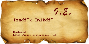 Izsák Enikő névjegykártya