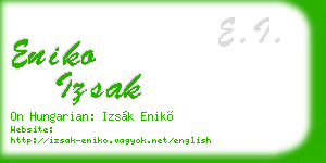 eniko izsak business card